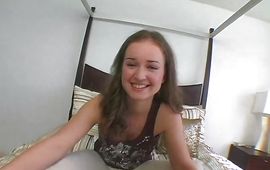 Brown-haired Luissa is appetizing and she's on the hunt for rod